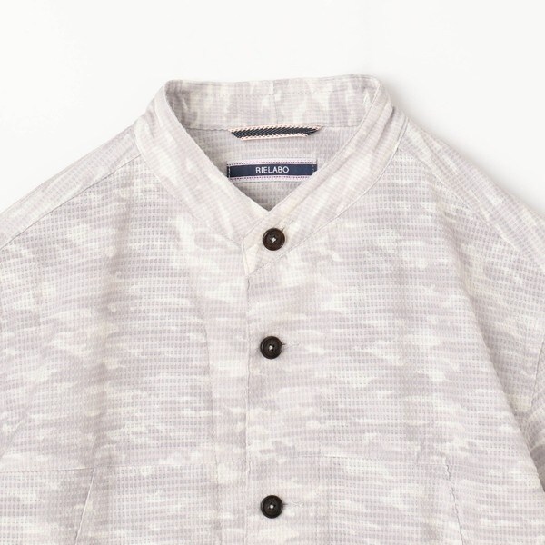 ニコルクラブフォーメン（NICOLE CLUB FOR MEN）/【RIELABO】カモフラデザインショートスタンドシャツ