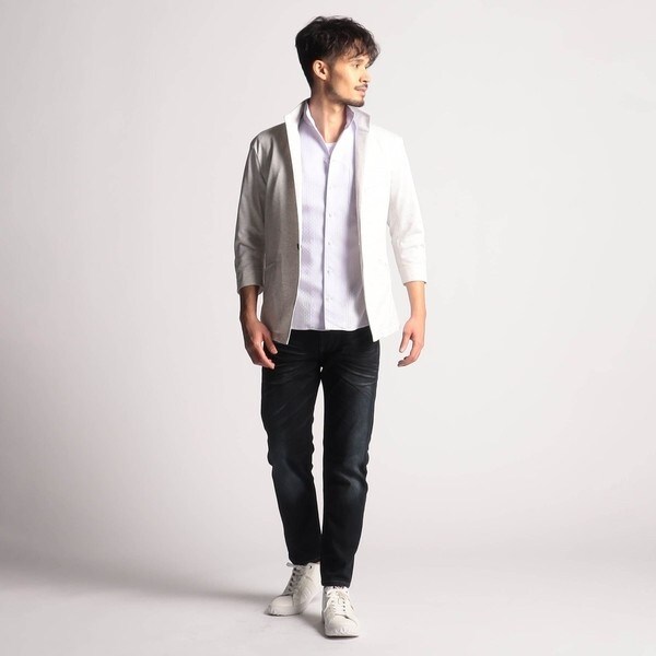 ニコルクラブフォーメン（NICOLE CLUB FOR MEN）/7分袖イタリアンカラージャケット_4
