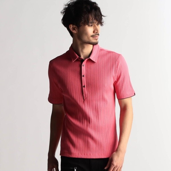 ニコルクラブフォーメン（NICOLE CLUB FOR MEN）/ランダムテレコショートレギュラーカラーポロシャツの通販は