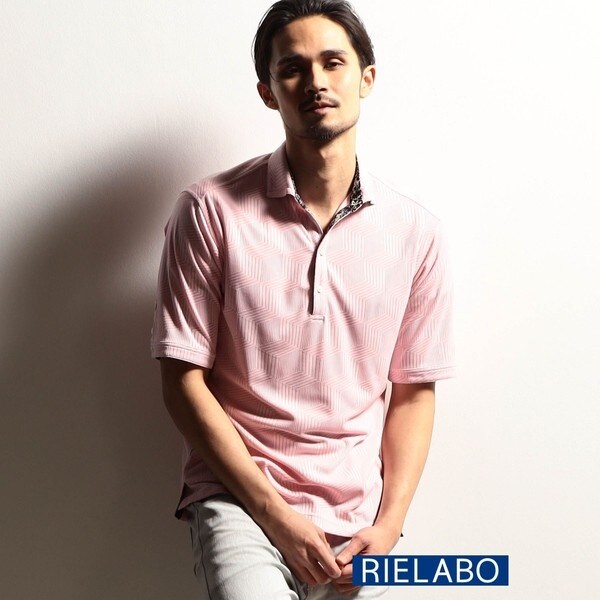 ニコルクラブフォーメン（NICOLE CLUB FOR MEN）/【RIELABO】グラフィカルジャカードスキッパー半袖ポロシャツの通販は