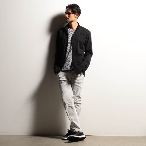 ニコルクラブフォーメン（NICOLE CLUB FOR MEN）/【RIELABO】ストレッチドビー スタンドシャツ_4