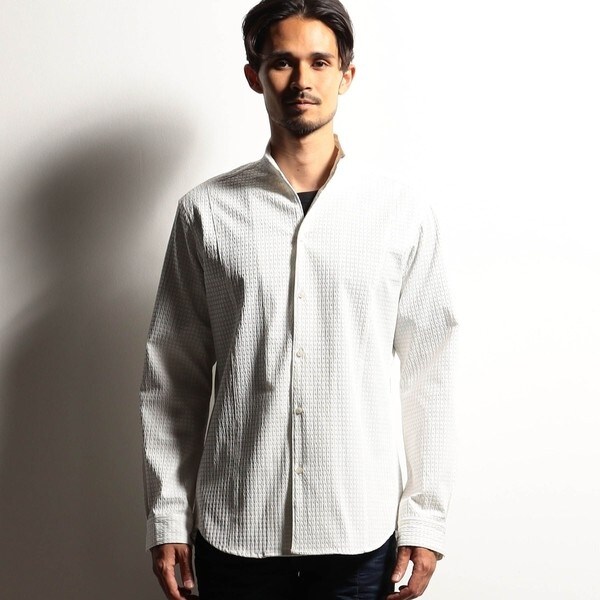 ニコルクラブフォーメン（NICOLE CLUB FOR MEN）/【RIELABO】ストレッチドビー スタンドシャツ_6