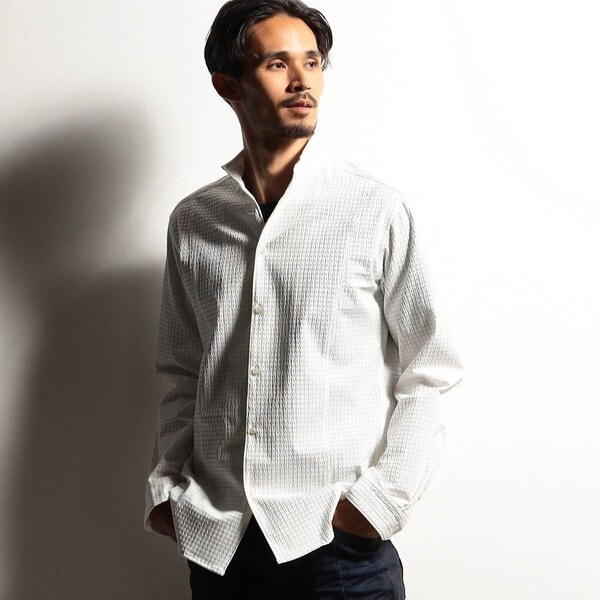 ニコルクラブフォーメン（NICOLE CLUB FOR MEN）/【RIELABO】ストレッチドビー スタンドシャツ_19