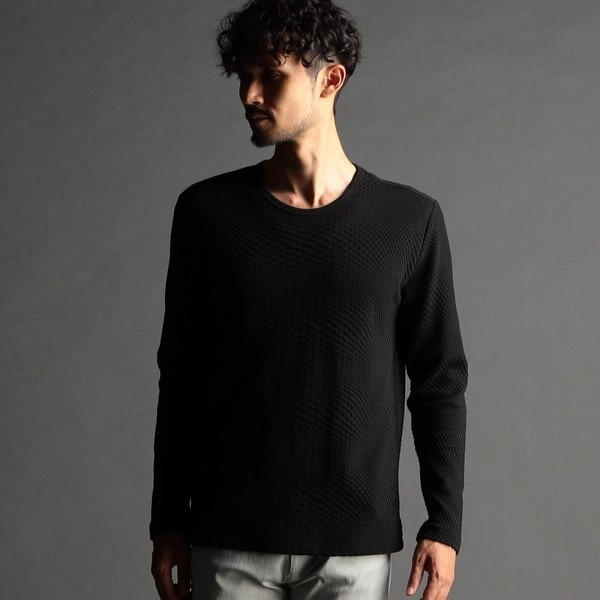 ニコルクラブフォーメン（NICOLE CLUB FOR MEN）/ジオメトリックブリスタージャガードプルオーバーの通販は