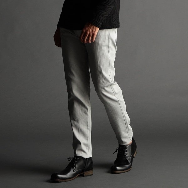 ニコルクラブフォーメン（NICOLE CLUB FOR MEN）/ブライトヘリンボン裏起毛ガムストレッチパンツの通販は