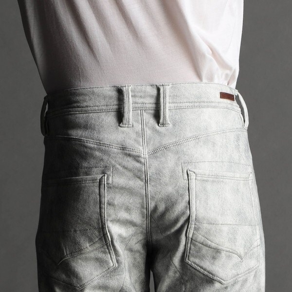 ニコルクラブフォーメン（NICOLE CLUB FOR MEN）/【24年モデル EC限定再販売】レザー調プリント ガムストレッチパンツ_7