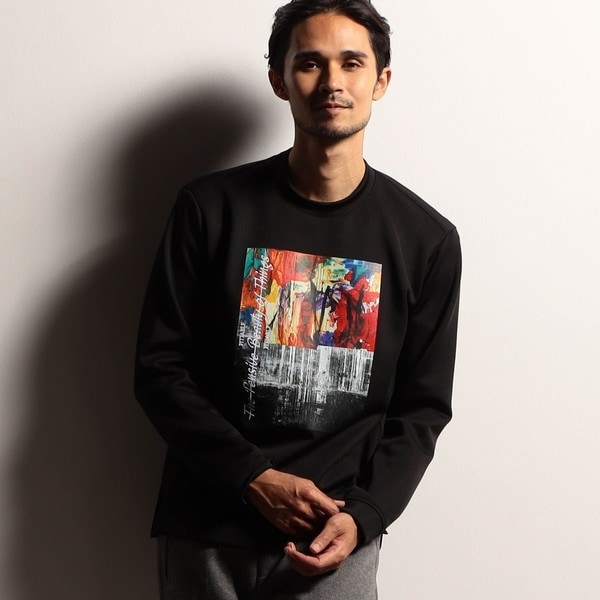 ニコルクラブフォーメン（NICOLE CLUB FOR MEN）/【RIELABO】グラフィックプリントクルーネック長袖Ｔシャツ_1