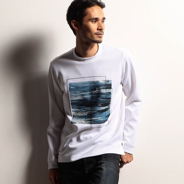 ニコルクラブフォーメン（NICOLE CLUB FOR MEN）/【RIELABO】グラフィックプリントクルーネック長袖Ｔシャツ_2