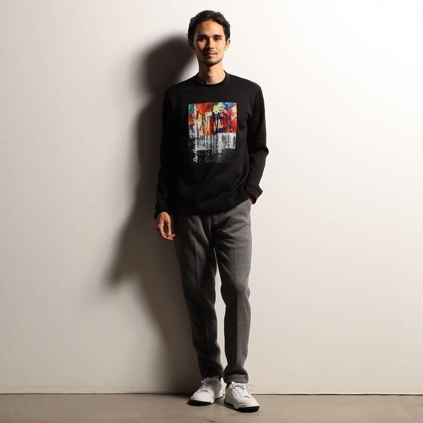 ニコルクラブフォーメン（NICOLE CLUB FOR MEN）/【RIELABO】グラフィックプリントクルーネック長袖Ｔシャツ_5