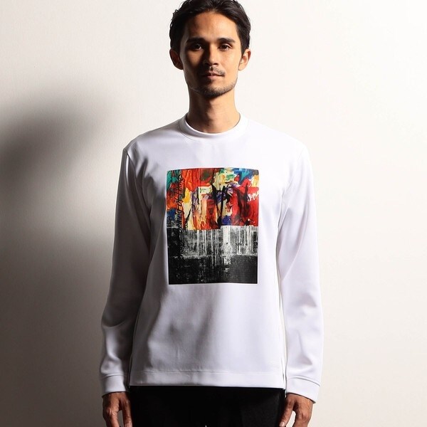 ニコルクラブフォーメン（NICOLE CLUB FOR MEN）/【RIELABO】グラフィックプリントクルーネック長袖Ｔシャツ_10