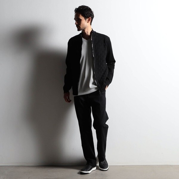 ニコルクラブフォーメン（NICOLE CLUB FOR MEN）/【RIELABO】レザーライクジャージ　イージーパンツ_3