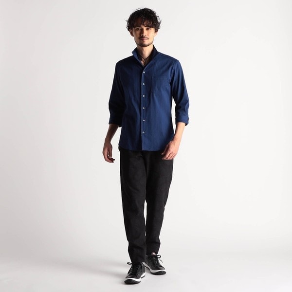 ニコルクラブフォーメン（NICOLE CLUB FOR MEN）/リバーシブルドビー　7分袖スタンドカラーシャツ_7