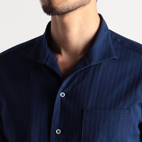 ニコルクラブフォーメン（NICOLE CLUB FOR MEN）/リバーシブルドビー　7分袖スタンドカラーシャツ_11