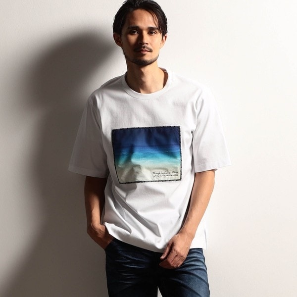ニコルクラブフォーメン（NICOLE CLUB FOR MEN）/【RIELABO】グラフィックプリント 半袖クルーネックＴシャツ