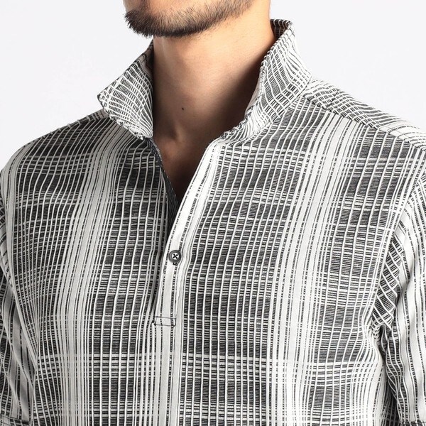 ニコルクラブフォーメン（NICOLE CLUB FOR MEN）/【25年モデル EC限定再販売】【NICOLE SPORTS】ブリスターチェックスタンドポロシャツ_10