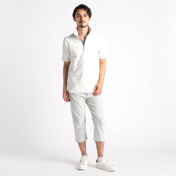 ニコルクラブフォーメン（NICOLE CLUB FOR MEN）/【25年モデル EC限定再販売】【NICOLE SPORTS】エンボスクラック柄スキッパーポロシャツ_6