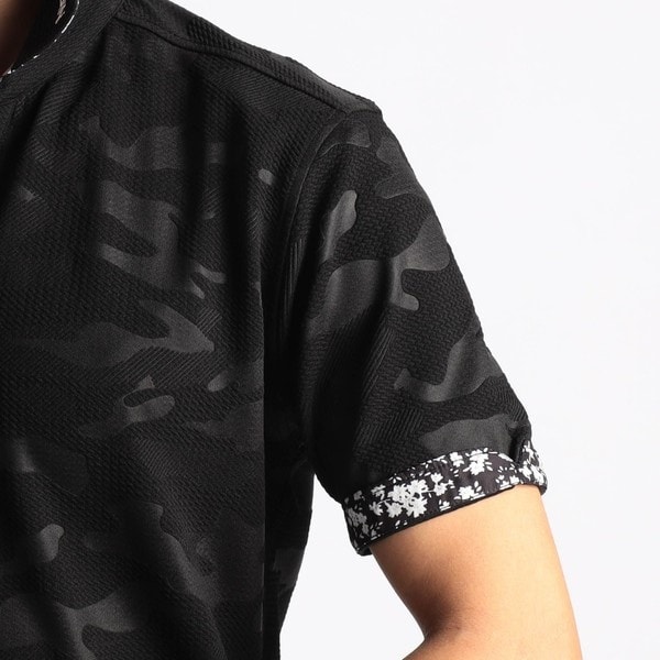 ニコルクラブフォーメン（NICOLE CLUB FOR MEN）/【25年モデル EC限定再販売】【NICOLE SPORTS】エンボスクラック柄スキッパーポロシャツ_16