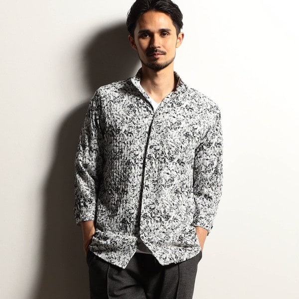 ニコルクラブフォーメン（NICOLE CLUB FOR MEN）/【RIELABO】アラカルトワッシャープリントシャツ_1