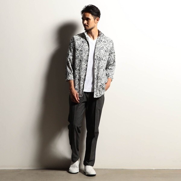ニコルクラブフォーメン（NICOLE CLUB FOR MEN）/【RIELABO】アラカルトワッシャープリントシャツ_3