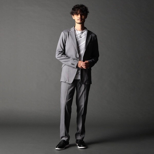 ニコルクラブフォーメン（NICOLE CLUB FOR MEN）/ヘリンボンハイストレッチセットアップパンツ_3