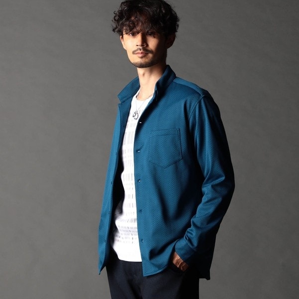 ニコルクラブフォーメン（NICOLE CLUB FOR MEN）/ジオメトリックスタンドボタンダウンシャツ_3