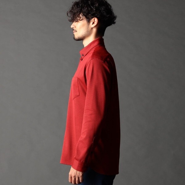 ニコルクラブフォーメン（NICOLE CLUB FOR MEN）/ジオメトリックスタンドボタンダウンシャツ_8