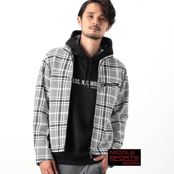 ニコルクラブフォーメン（NICOLE CLUB FOR MEN）/【NICOLE SPORTS】ダンボールニットスタンドブルゾン