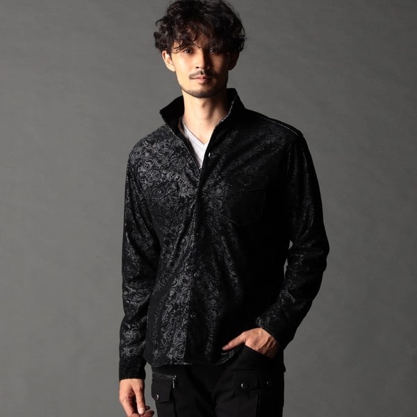 ニコルクラブフォーメン（NICOLE CLUB FOR MEN）/フロッキーペイズリープリントシャツ