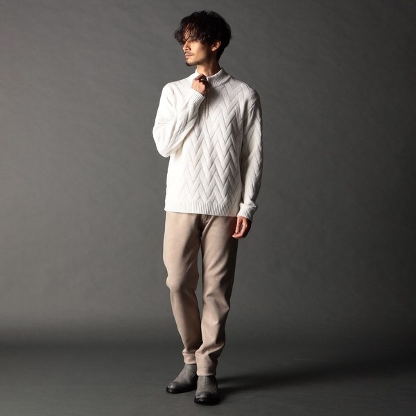 ニコルクラブフォーメン（NICOLE CLUB FOR MEN）/レザーライクムラプリントカットソーパンツ_3