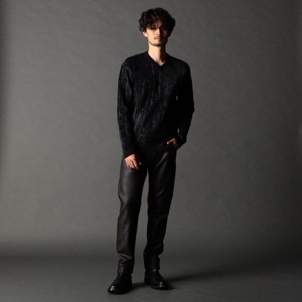 ニコルクラブフォーメン（NICOLE CLUB FOR MEN）/レザーライクムラプリントカットソーパンツ_4