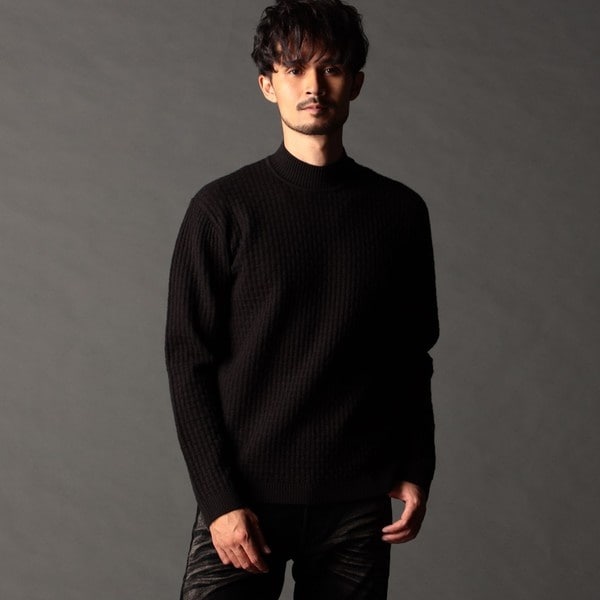 ニコルクラブフォーメン（NICOLE CLUB FOR MEN）/リンクスバスケットモックネックニット