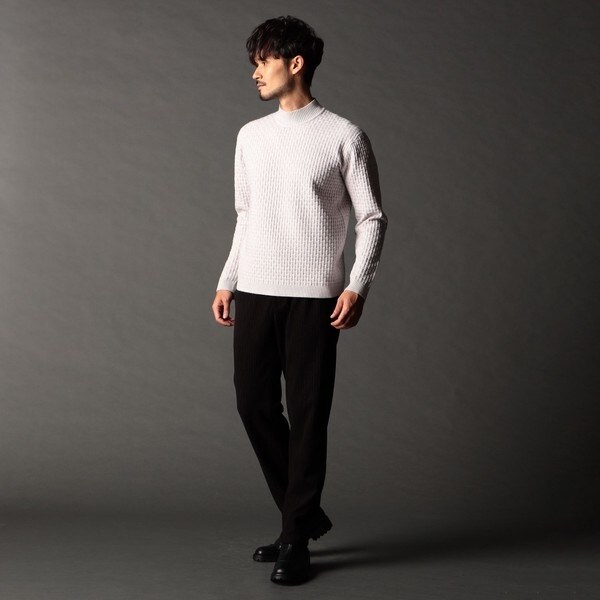 ニコルクラブフォーメン（NICOLE CLUB FOR MEN）/リンクスバスケットモックネックニット