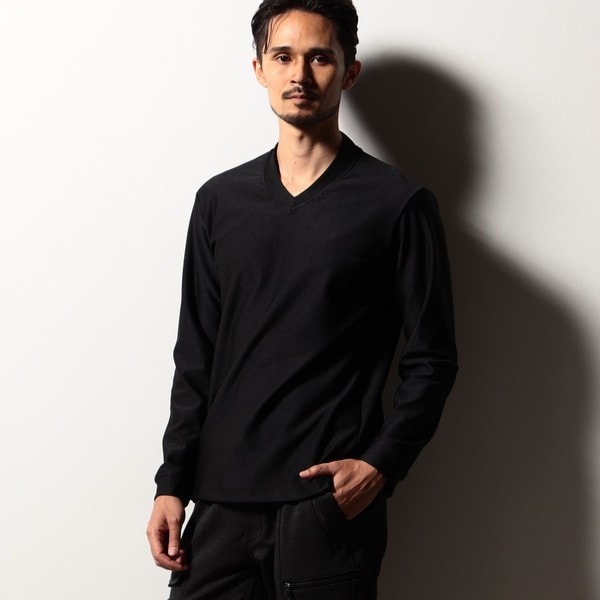 ニコルクラブフォーメン（NICOLE CLUB FOR MEN）/【RIELABO】ジャカードハイテンション Vネックプルオーバー_1