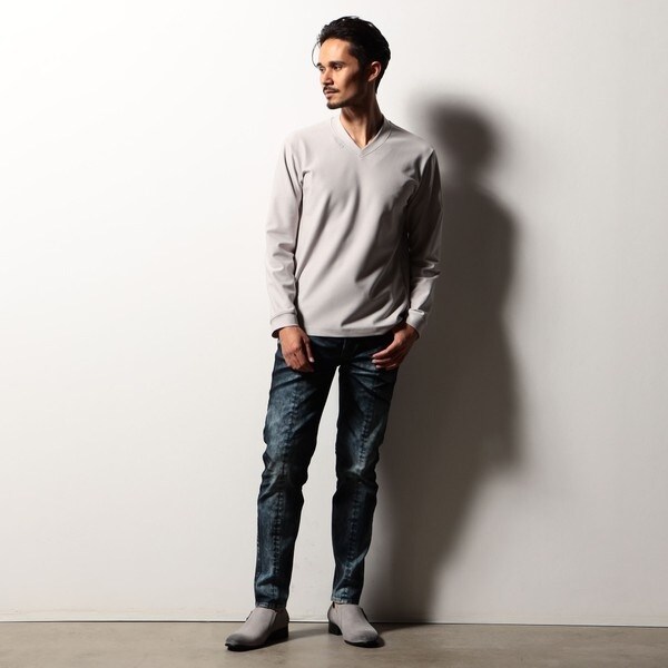 ニコルクラブフォーメン（NICOLE CLUB FOR MEN）/【RIELABO】ジャカードハイテンション Vネックプルオーバー_3