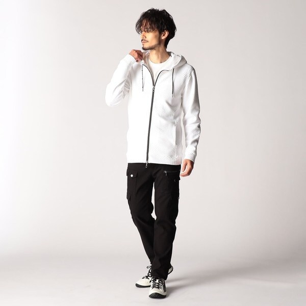 ニコルクラブフォーメン（NICOLE CLUB FOR MEN）/ジオメトリックジャガードフードパーカー_4