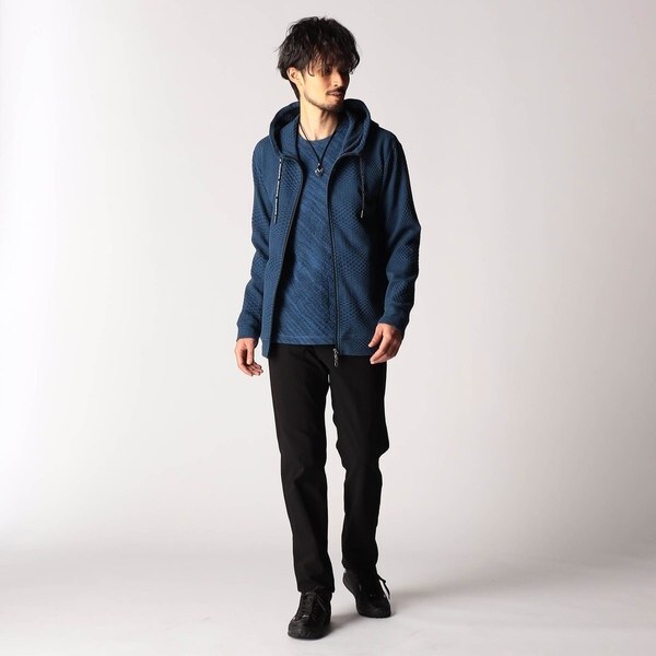 ニコルクラブフォーメン（NICOLE CLUB FOR MEN）/ジオメトリックジャガードフードパーカー_5