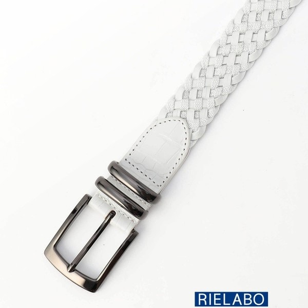 ニコルクラブフォーメン（NICOLE CLUB FOR MEN）/【RIELABO】エンボスイタリアンレザー メッシュベルト
