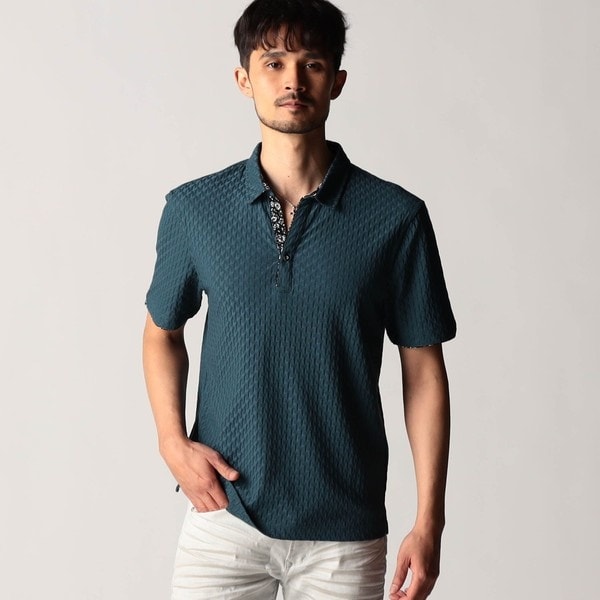 ニコルクラブフォーメン（NICOLE CLUB FOR MEN）/リンクスジャカードスキッパーポロシャツ
