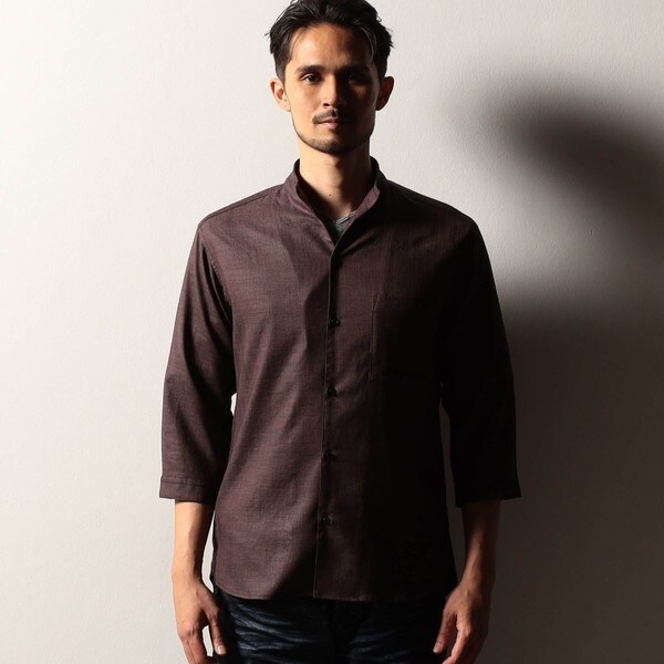ニコルクラブフォーメン（NICOLE CLUB FOR MEN）/【RIELABO】ショートスタンドカラー7分袖シャツ_6