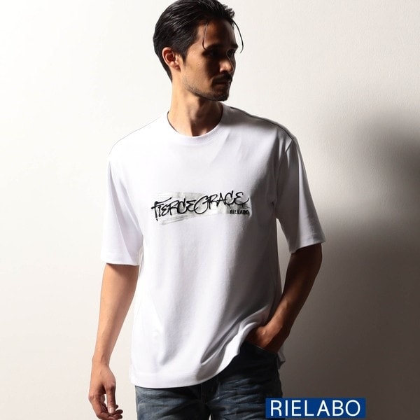 ニコルクラブフォーメン（NICOLE CLUB FOR MEN）/【RIELABO】刺繍ロゴプリントTシャツ