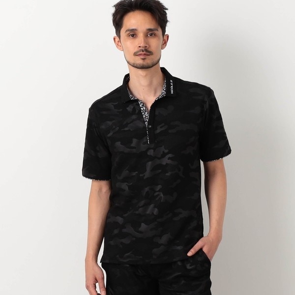 ニコルクラブフォーメン（NICOLE CLUB FOR MEN）/【NICOLE SPORTS】エンボス柄スキッパーポロシャツ