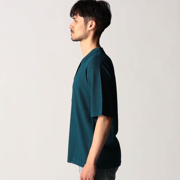 ニコルクラブフォーメン（NICOLE CLUB FOR MEN）/シアージャカードサマーニットシャツ