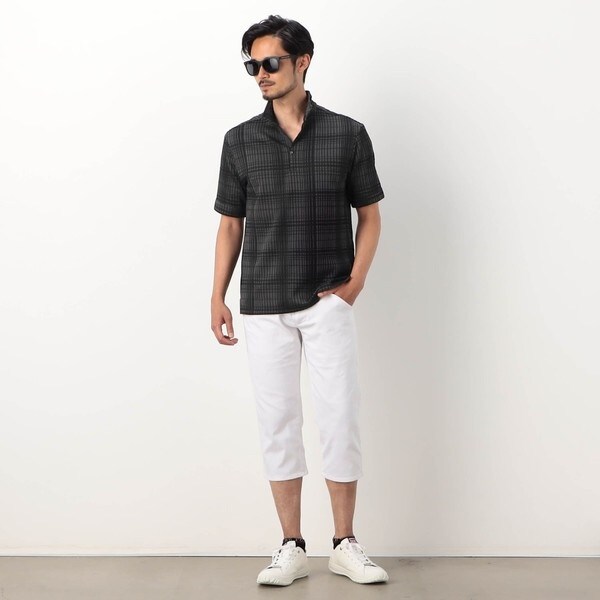 ニコルクラブフォーメン（NICOLE CLUB FOR MEN）/【NICOLE SPORTS】ブリスターチェックスタンドポロシャツ_4