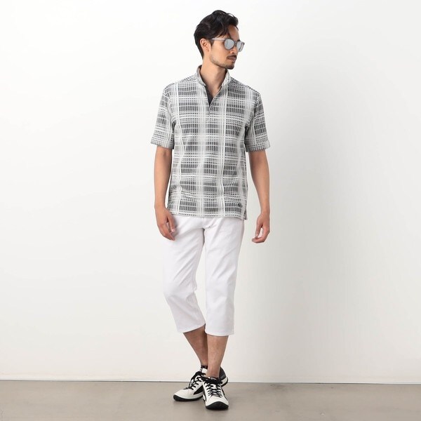 ニコルクラブフォーメン（NICOLE CLUB FOR MEN）/【NICOLE SPORTS】ブリスターチェックスタンドポロシャツ_6