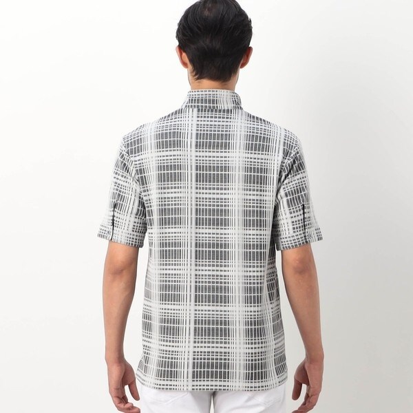 ニコルクラブフォーメン（NICOLE CLUB FOR MEN）/【NICOLE SPORTS】ブリスターチェックスタンドポロシャツ_8