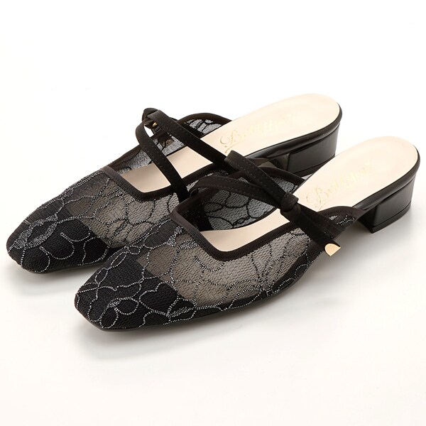 ベティクラブ（BETTYCLUB）/【24春夏新作】ラメレース アシンメトリーリボン ミュールパンプスの通販は 5,030円