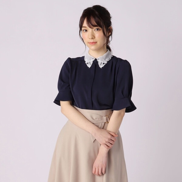 レッセパッセ ブラウス Amazon | [レッセパッセ] クラシック 配色ブラウス レディース