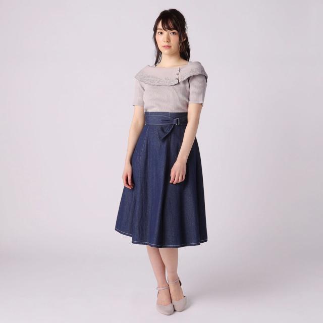 LAISSE PASSE - レッセパッセ　アシメルリルリブプルオーバー レッセパッセ/サイドボタン刺繍リブプルオーバーの通販はau PAY