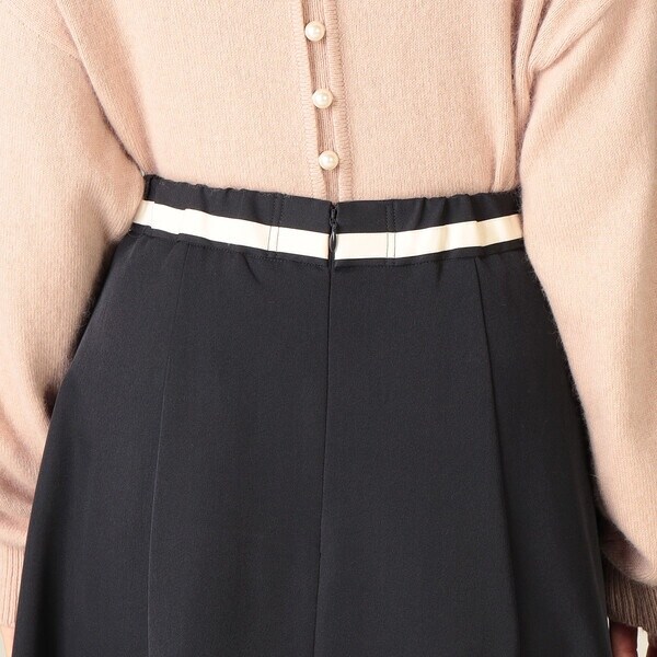 レッセパッセ（LAISSE PASSE）/バックルデザインバイカラーフレアースカート レッセパッセ（LAISSE PASSE）/バックルデザインバイカラーフレアー