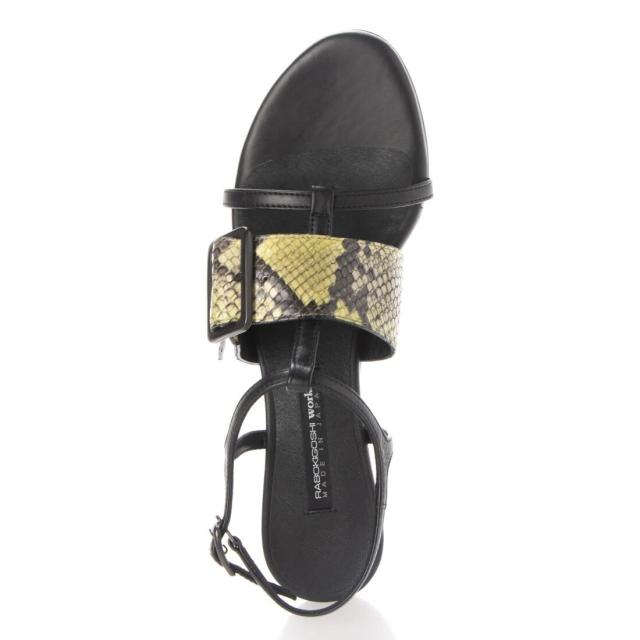 ワークス（works）/RABOKIGOSHI works 40mmキトゥンヒール/ヘビ柄本革